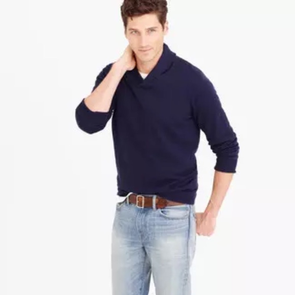J Crew Men’s pullover lambs wool shawl collar